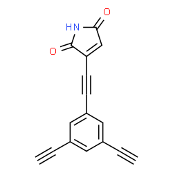 ChemSpider 2D Image | 3-[(3,5-Diethynylphenyl)ethynyl]-1H-pyrrole-2,5-dione | C16H7NO2