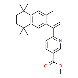 ChemSpider 2D Image | Methyl 6-[1-(3,5,5,8,8-pentamethyl-5,6,7,8-tetrahydro-2-naphthalenyl)vinyl]nicotinate | C24H29NO2