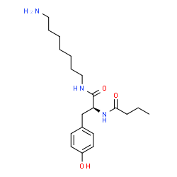 ChemSpider 2D Image | N-(7-Aminoheptyl)-Nalpha-butyryl-L-tyrosinamide | C20H33N3O3