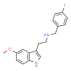 ChemSpider 2D Image | N-(4-Iodobenzyl)-2-(5-methoxy-1H-indol-3-yl)ethanamine | C18H19IN2O