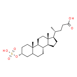 ChemSpider 2D Image | Sulfolithocholic acid | C24H40O6S