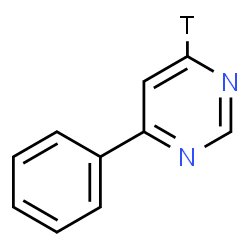 ChemSpider 2D Image | 4-phenyl-6-tritio-pyrimidine | C10H7TN2