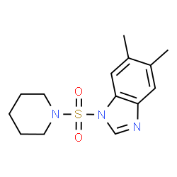 ChemSpider 2D Image | 5,6-Dimethyl-1-(1-piperidinylsulfonyl)-1H-benzimidazole | C14H19N3O2S