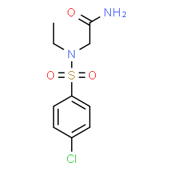 ChemSpider 2D Image | N~2~-[(4-Chlorophenyl)sulfonyl]-N~2~-ethylglycinamide | C10H13ClN2O3S