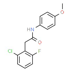 ChemSpider 2D Image | 2-(2-Chloro-6-fluorophenyl)-N-(4-methoxyphenyl)acetamide | C15H13ClFNO2