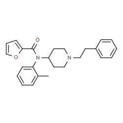ChemSpider 2D Image | N-(2-Methylphenyl)-N-[1-(2-phenylethyl)-4-piperidinyl]-2-furamide | C25H28N2O2
