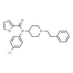 ChemSpider 2D Image | N-(4-Chlorophenyl)-N-[1-(2-phenylethyl)-4-piperidinyl]-2-furamide | C24H25ClN2O2