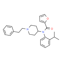 ChemSpider 2D Image | N-(2-Isopropylphenyl)-N-[1-(2-phenylethyl)-4-piperidinyl]-2-furamide | C27H32N2O2