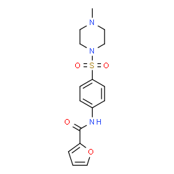ChemSpider 2D Image | N-{4-[(4-Methyl-1-piperazinyl)sulfonyl]phenyl}-2-furamide | C16H19N3O4S