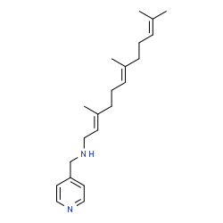 ChemSpider 2D Image | (2E,6E)-3,7,11-Trimethyl-N-(4-pyridinylmethyl)-2,6,10-dodecatrien-1-amine | C21H32N2