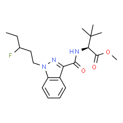 ChemSpider 2D Image | Methyl N-{[1-(3-fluoropentyl)-1H-indazol-3-yl]carbonyl}-3-methyl-L-valinate | C20H28FN3O3
