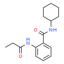 ChemSpider 2D Image | N-Cyclohexyl-2-(propionylamino)benzamide | C16H22N2O2