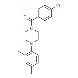 ChemSpider 2D Image | (4-Chlorophenyl)[4-(2,4-dimethylphenyl)-1-piperazinyl]methanone | C19H21ClN2O