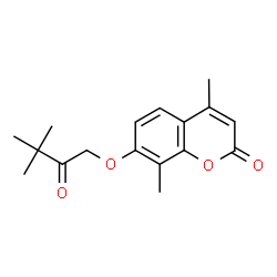 ChemSpider 2D Image | 7-(3,3-Dimethyl-2-oxobutoxy)-4,8-dimethyl-2H-chromen-2-one | C17H20O4