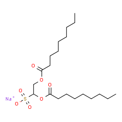 ChemSpider 2D Image | Sodium 1,2-bis(nonanoyloxy)ethanesulfonate | C20H37NaO7S