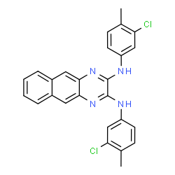 ChemSpider 2D Image | N,N'-Bis(3-chloro-4-methylphenyl)benzo[g]quinoxaline-2,3-diamine | C26H20Cl2N4