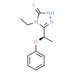 ChemSpider 2D Image | 4-Ethyl-5-[(1R)-1-phenoxyethyl]-2,4-dihydro-3H-1,2,4-triazole-3-thione | C12H15N3OS