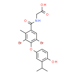 ChemSpider 2D Image | N-[3,5-Dibromo-4-(4-hydroxy-3-isopropylphenoxy)-2-methylbenzoyl]glycine | C19H19Br2NO5