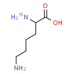 ChemSpider 2D Image | (N~2~-~15~N)Lysine | C6H14N15NO2