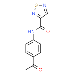 ChemSpider 2D Image | N-(4-Acetylphenyl)-1,2,5-thiadiazole-3-carboxamide | C11H9N3O2S
