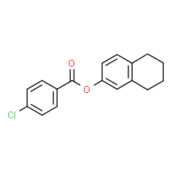 ChemSpider 2D Image | 5,6,7,8-Tetrahydro-2-naphthalenyl 4-chlorobenzoate | C17H15ClO2
