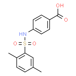 ChemSpider 2D Image | 4-(2,5-Dimethyl-benzenesulfonylamino)-benzoic acid | C15H15NO4S