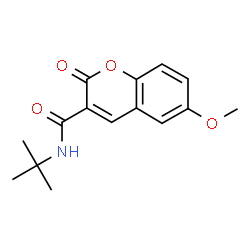 ChemSpider 2D Image | N-tert-Butyl-6-methoxy-2-oxo-2H-chromene-3-carboxamide | C15H17NO4