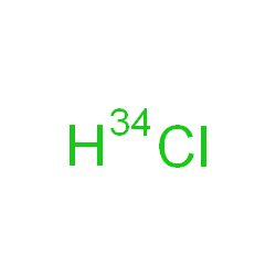 ChemSpider 2D Image | (~34~Cl)Hydrogen chloride | H34Cl