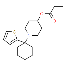 ChemSpider 2D Image | 1-[1-(2-Thienyl)cyclohexyl]-4-piperidinyl propionate | C18H27NO2S
