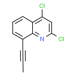 ChemSpider 2D Image | 2,4-Dichloro-8-(1-propyn-1-yl)quinoline | C12H7Cl2N