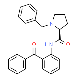 ChemSpider 2D Image | N-(2-Benzoylphenyl)-1-benzyl-L-prolinamide | C25H24N2O2