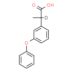 ChemSpider 2D Image | 2-(3-Phenoxyphenyl)(2-~2~H)propanoic acid | C15H13DO3