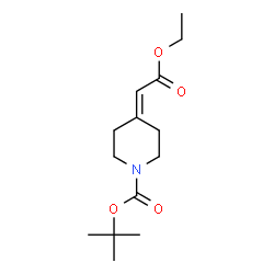 ChemSpider 2D Image | tert-Butyl 4-(2-ethoxy-2-oxoethylidene)piperidine-1-carboxylate | C14H23NO4