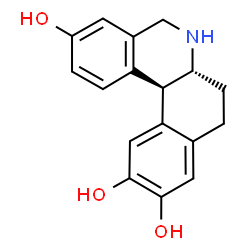 ChemSpider 2D Image | (6aR,12bS)-5,6,6a,7,8,12b-Hexahydrobenzo[a]phenanthridine-3,10,11-triol | C17H17NO3
