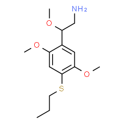 ChemSpider 2D Image | 2-[2,5-Dimethoxy-4-(propylsulfanyl)phenyl]-2-methoxyethanamine | C14H23NO3S