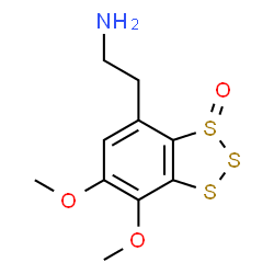 ChemSpider 2D Image | 2-(6,7-Dimethoxy-3-oxido-1,2,3-benzotrithiol-4-yl)ethanamine | C10H13NO3S3