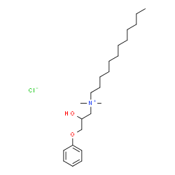 ChemSpider 2D Image | N-(2-Hydroxy-3-phenoxypropyl)-N,N-dimethyl-1-dodecanaminium chloride | C23H42ClNO2