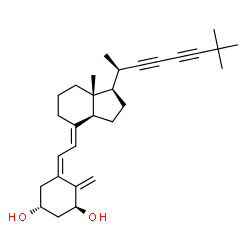 ChemSpider 2D Image | (1R,3S,5Z)-5-[(2E)-2-{(1R,3aS,7aR)-1-[(2R)-7,7-Dimethyl-3,5-octadiyn-2-yl]-7a-methyloctahydro-4H-inden-4-ylidene}ethylidene]-4-methylene-1,3-cyclohexanediol | C29H40O2