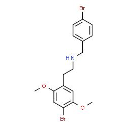 ChemSpider 2D Image | N-(4-Bromobenzyl)-2-(4-bromo-2,5-dimethoxyphenyl)ethanamine | C17H19Br2NO2