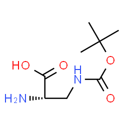 ChemSpider 2D Image | 3-({[(2-Methyl-2-propanyl)oxy]carbonyl}amino)-L-alanine | C8H16N2O4