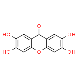 ChemSpider 2D Image | 2,3,6,7-Tetrahydroxy-9H-xanthen-9-one | C13H8O6