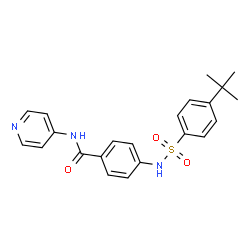 ChemSpider 2D Image | 4-({[4-(2-Methyl-2-propanyl)phenyl]sulfonyl}amino)-N-(4-pyridinyl)benzamide | C22H23N3O3S