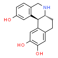ChemSpider 2D Image | (6aR,12bS)-5,6,6a,7,8,12b-Hexahydrobenzo[a]phenanthridine-2,10,11-triol | C17H17NO3