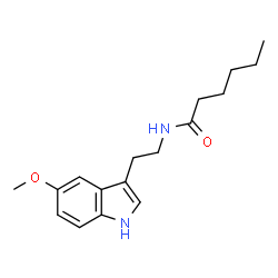 ChemSpider 2D Image | N-[2-(5-Methoxy-1H-indol-3-yl)ethyl]hexanamide | C17H24N2O2