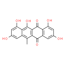 ChemSpider 2D Image | 1,3,8,10,11-Pentahydroxy-6-methyl-5,12-tetracenedione | C19H12O7