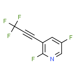 ChemSpider 2D Image | 2,5-Difluoro-3-(3,3,3-trifluoro-1-propyn-1-yl)pyridine | C8H2F5N