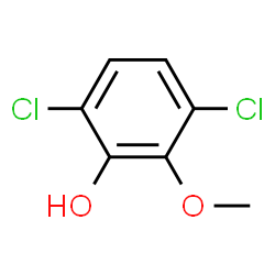 ChemSpider 2D Image | 3,6-Dichloro-2-methoxyphenol | C7H6Cl2O2
