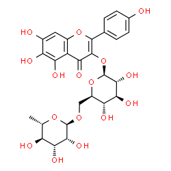 ChemSpider 2D Image | 5,6,7,4'-tetrahydroxyflavonol-3-O-rutinoside | C27H30O16