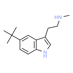 ChemSpider 2D Image | 2-(5-tert-butyl-1H-indol-3-yl)-N-methylethanamine | C15H22N2