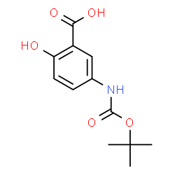 ChemSpider 2D Image | 5-(N-tert-Butoxycarbonylamino)salicylic Acid | C12H15NO5